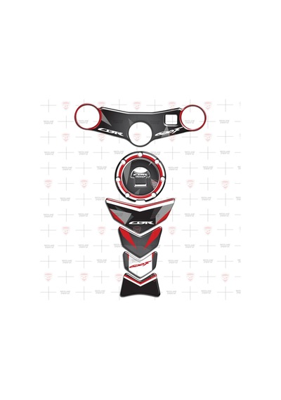 Cbr 600F Gidon Pad Mesnet Pedi Karbon Siyah Kırmızı Özel 2003-07