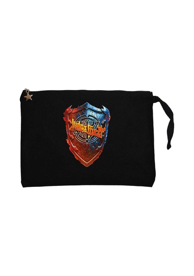 Judas Priest İnvincible Shield Siyah Clutch Astarlı Cüzdan / El Çantası