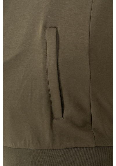 Maraton Sportswear Büyük Beden Erkek Dik Yaka Düz Paça Reglan Kol Basic Haki Eşofman Takımı 22392-Haki