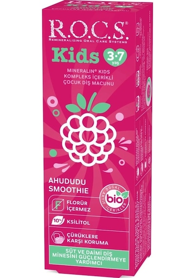 Mey İthalat .kids Ahududu Smoothie Tadında Florürsüz Diş Macunu 45 Gr Acı - Portakal