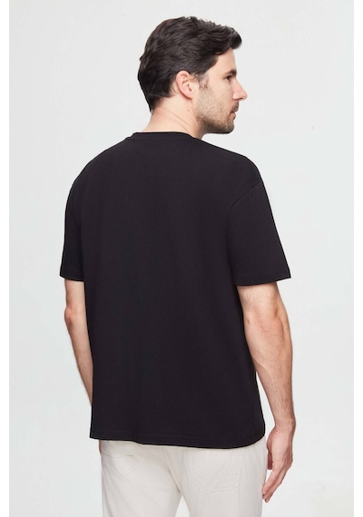 D's Damat Oversize Siyah Baskılı %100 Pamuk T-shirt 2EC14ORT05210 Siyah