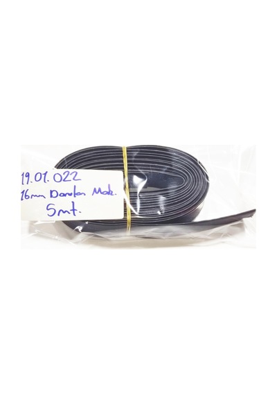 16mm Isı İle Daralan Siyah Makaron 5 Metre, Daralma Oranı 2/1, Çalışma -55/+125 Derece