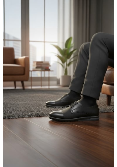 Enoch Erkek Smart Casual Ayakkabı - Tekstüre Detaylı Esnek Hafif Tabanlı Şehir Şıklığı Ve Ofis Ayakkabısı Siyah Enoch Erkek Smart Casual Ayakkabı - Tekstüre Detaylı Esnek Hafif Tabanlı Şehir Şıklığı Ve Ofis Ayakkabısı Siyah