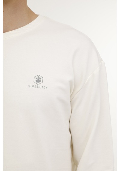 Lumberjack M-sn75 Bsc C Neck Sw 3fx Ekru Erkek Sweatshirt 000000000101349761 Ekru