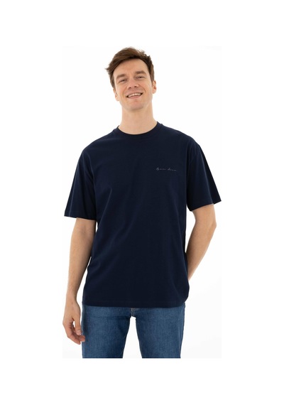 AR-MA Arma Erkek Oversize Bisiklet Yaka Tişört Y25344403101 001