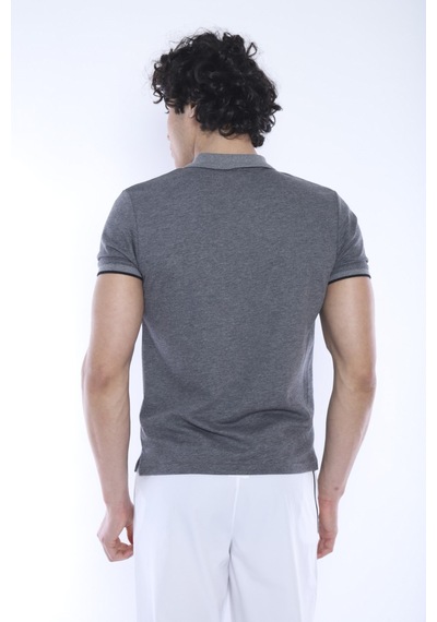 Escetic Erkek Spor G3 Melanj Polo Yaka Slim Fit T-Shirt-3346
