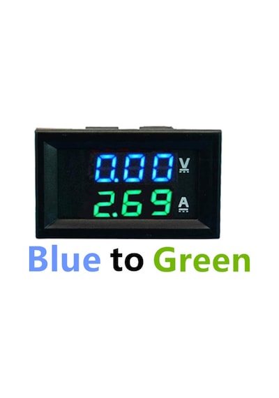 10a-red-blue-dc0-100v 10a Led Dijital Voltmetre Ampermetre Araba Motosiklet Gerilim Akım Ölçer Volt Dedektörü Test Cihazı Monitör Paneli