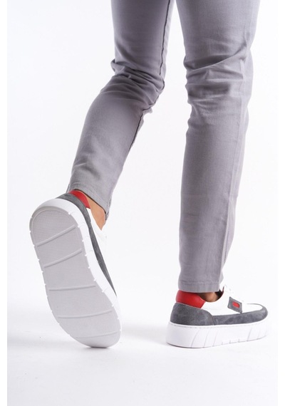 Mubiano Hakiki Deri Erkek Spor Ayakkabı & Sneaker Gri -mbkryd203-gr Gri
