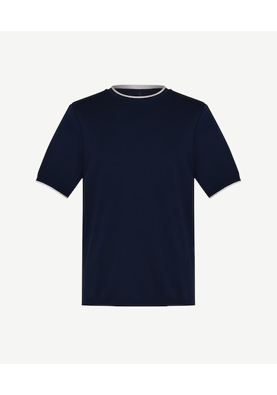 Yargıcı Regular Bisiklet Yaka Kısa Kol T-shirt 26yetr2001x 004 Lacivert