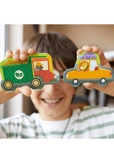 Moritoys Vehicles Adventure - 18 Parça Yapboz, 8 Adet Oynanabilir Araç Ve Dijital Aktiviteler