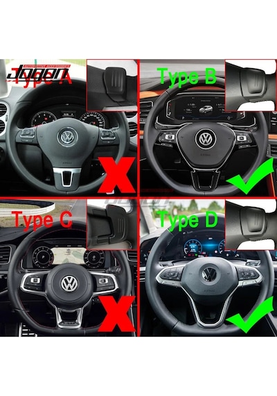 Passat B8 Direksiyon Kulakçık Siyah Renk