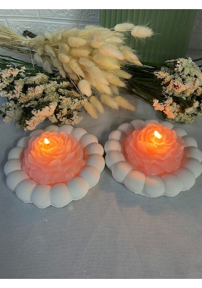 Bernami Mum Pinterest 2 Li Şakayık Mum Tabak Mum Set Diğer