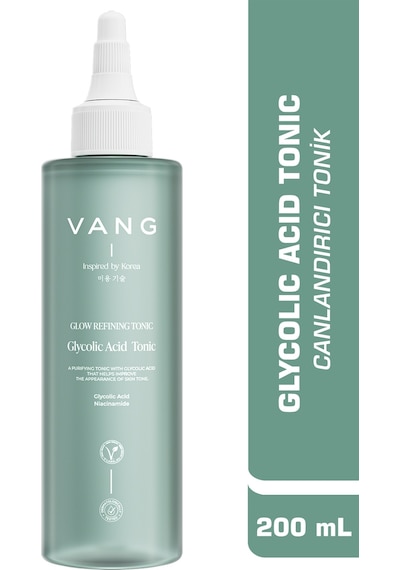 Vang Glikolik Asit Tonik Canlandırıcı Ve Gözenek Sıkılaştırıcı Tonik, Tüm Ciltler İçin 200 Ml