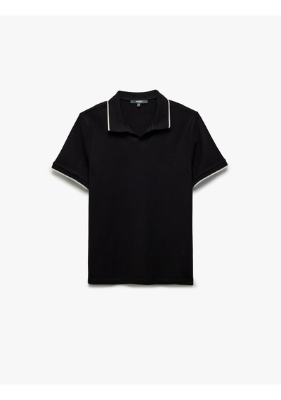 Koton Kontrast Detaylı Pamuklu Kısa Kollu Slim Fit Polo Yaka Tişört Siyah 5sam10091mk Siyah Koton Kontrast Detaylı Pamuklu Kısa Kollu Slim Fit Polo Yaka Tişört Siyah 5sam10091mk Siyah