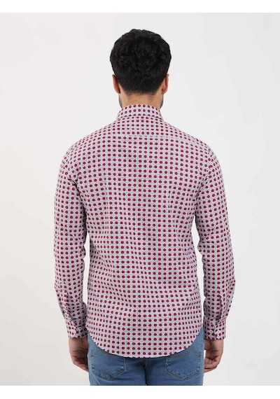 Dufy Kırmızı Erkek Slim Fit Puantiyeli Brent Düğmeli Yaka Uzun Kol Gömlek - 104344-kırmızı Kırmızı Dufy Kırmızı Erkek Slim Fit Puantiyeli Brent Düğmeli Yaka Uzun Kol Gömlek - 104344-kırmızı Kırmızı
