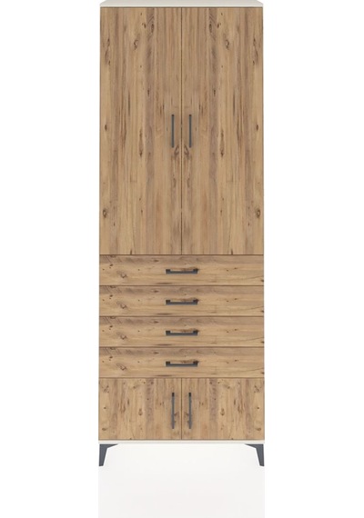 Arges Dolap 4 Raflı 4 Çekmeceli 4 Kapaklı 88x30x243 Aytaşı-çam Aytaşı