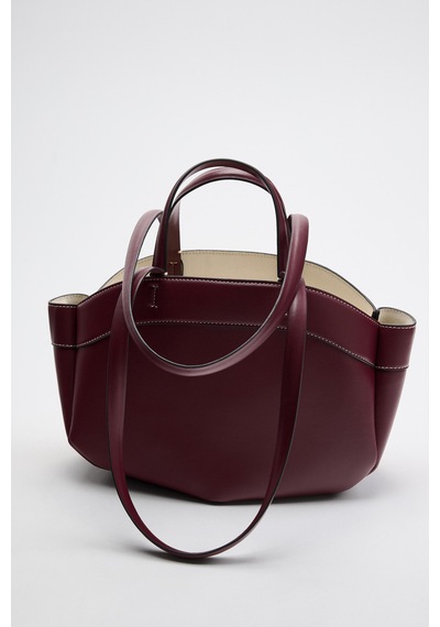 Bordo Shopper Kadın Tote El Ve Omuz Askılı Çantası Bordo