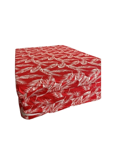 Katlanır Yer Yatağı Sünger Yatak Kırmızı Tüylü 80x180 Cm-6 Cm Tek Kişilik