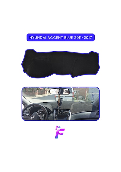 Hyundai Accent Blue 2011-2017 Torpido Örtüsü Güneşten Korur Kolay Montaj Tam Uyum Tc41 Mavi