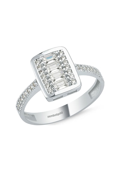 Baget Beyaz Altın Tektaş Yüzük 1,30 Karat 399604264