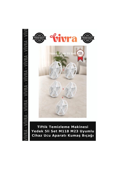 Tiftik Temizleme Makinesi Yedek 5li Set M118 M23 Uyumlu Cihaz Ucu Aparatı Kumaş Bıçağı