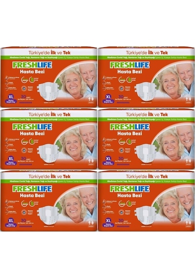 Freshlife Yetişkin Hasta Bezi Bel Bantlı Xl - Ekstra Large - Extra Large 180 Adet 6pk 30