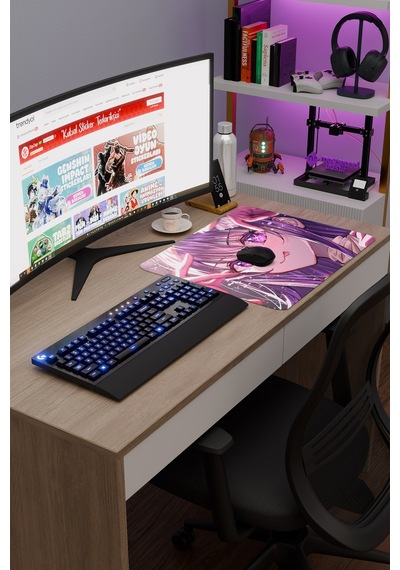 Oshi No Ko Anime V1 - 48x40 Xl Gaming Kauçuk Kaymaz Taban Mouse Pad Fare Altlığı