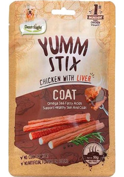 Dentalight Yumm Stick Tavuk Ve Ciğerli Köpek Ödül Çubuğu 50 Gr