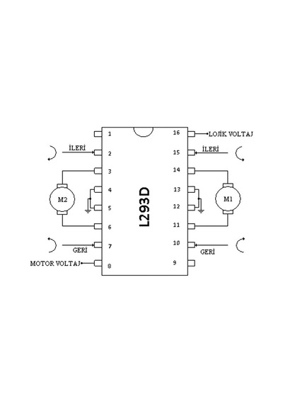 L293D Motor Sürücü Entegresi Dip-16