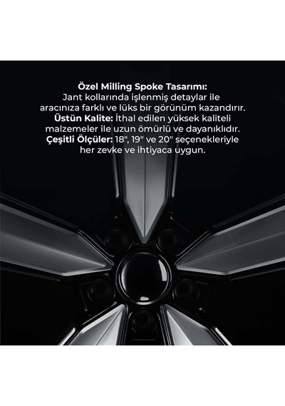 18" İnç 5x112 Audi Rs5 Kalıp İthal A3 A4 A5 Uyumlu Jant