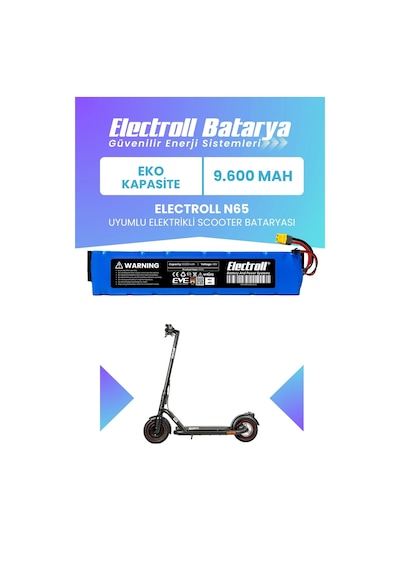 Electroll N65 Uyumlu Batarya Eko Kapasite 48v 9.600mah Elektrikli Scooter Bataryası Diğer