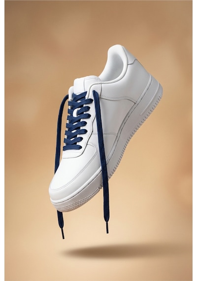 Last İcon Lacivert Renk Yassı Örgü Ayakkabı Bağcığı Spor Sneaker Uyumlu Lacivert