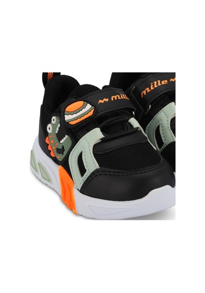 Mille PAOLINO IN Mille PANAMA IN Çocuk  Siyah / Yeşil Sneaker