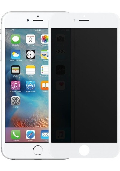Bi 2,5d Prıvacy Super Glass Apple Uyumlu   iPhone 7/8/se Beyaz Ek