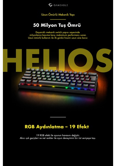 Gameagle HelApple Uyumlu iOS Mini Oyuncu Klavyesi Mekanik Klavye Bilek Destekli Red Switch Gaming Klavye Oyuncu Klavye