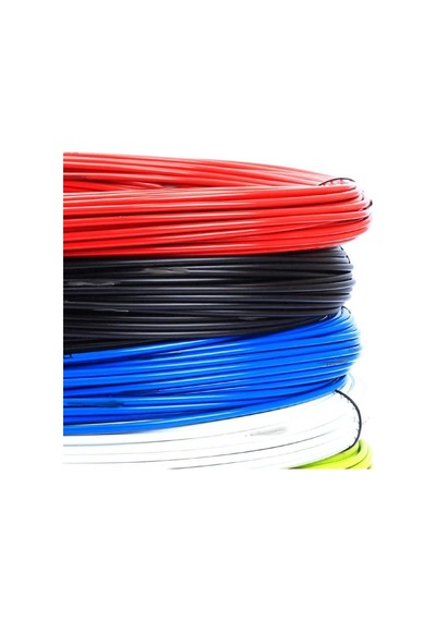 5mm Teflonlu Dış Kablo 4 Renk 25 Metre Rulo Bisiklet Dış Halat Beyaz
