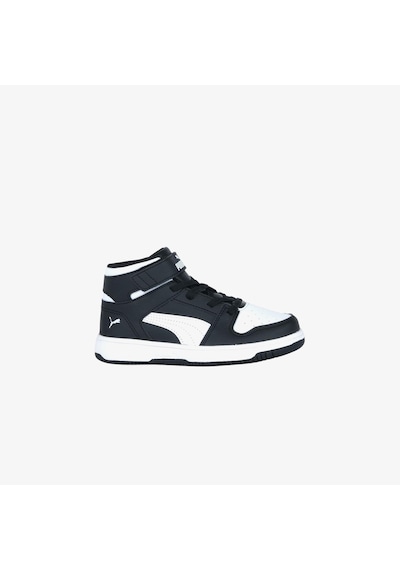 Puma Rebound Layup Çocuk Siyah/beyaz Spor Ayakkabı Düz 370488 Siyah