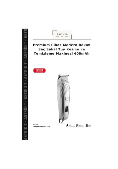 Premium Cihaz Modern Bakım Saç Sakal Tüy Kesme Ve Temizleme Makinesi 600mah