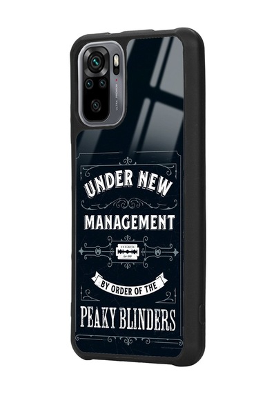Xiaomi Redmi Note 10 - 10s Peaky Blinders Management Tasarımlı Glossy Telefon Kılıfı Siyah