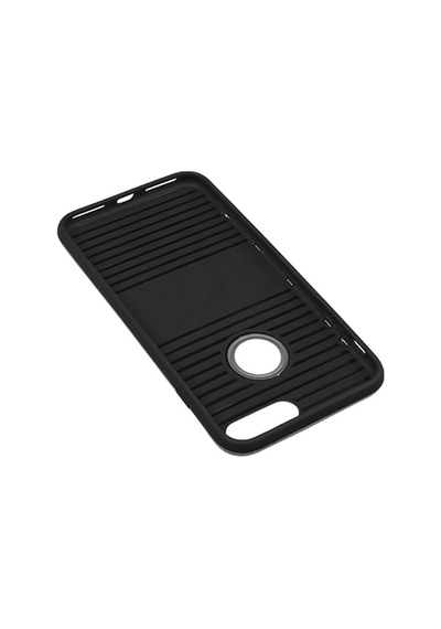 Zore Apple Uyumlu iPhone 7 Plus İle Motomo Silikon Kılıf Dark Silver