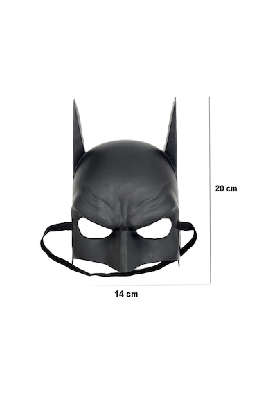 Siyah Renk Çocuk Boy Arkadan Lastikli Batman Maskesi A Kalite 20x14 Cm - Zmff-83758 18