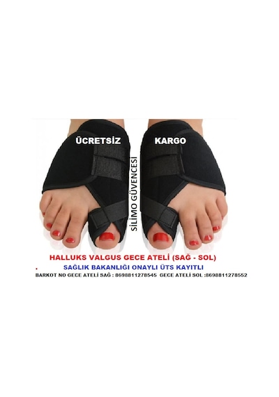 Halluks Valgus Gece Ateli  Ayak Başparmak Standart