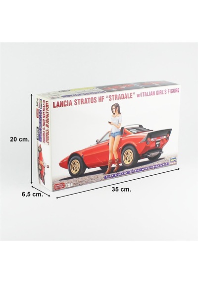 Hasegawa 20543 1/24 Ölçek, Lancia Stratos Hf Stradale Ve İtalyan Kız Figürü, Otomobil Plastik Model Kiti