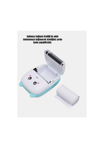 Kablosuz Mini Cep Yazıcısı Bluetooth Destekli 1200mah Bataryalı - Hs08374030-5680 Renkli
