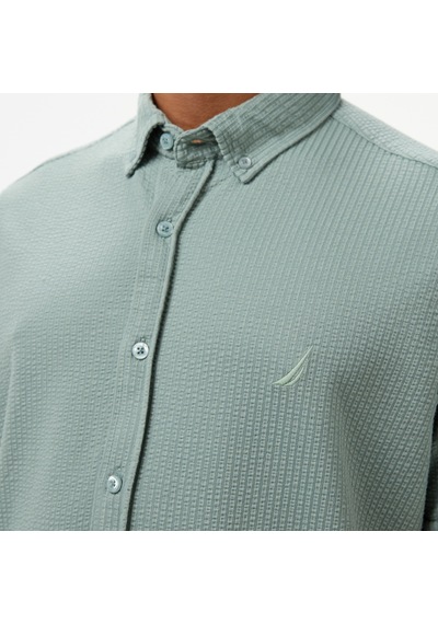 Nautica Erkek Yeşil Classic Fit Gömlek Düz W55416t Yeşil