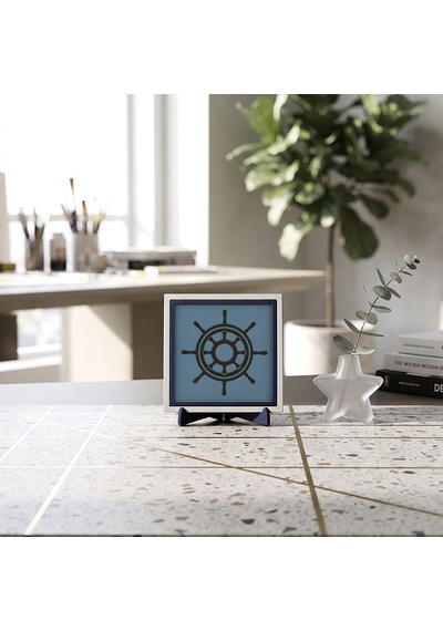 Deniz Temalı Modern Dekoratif Obje, Ofis Ve Ev İçin Anlamlı Ve Estetik Hediye 10x10 Cm