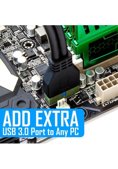 2 Port Usb 3.0 Dişi Anakart 20 Pin 2Xusb Uzatma Kablosu 19 Pin