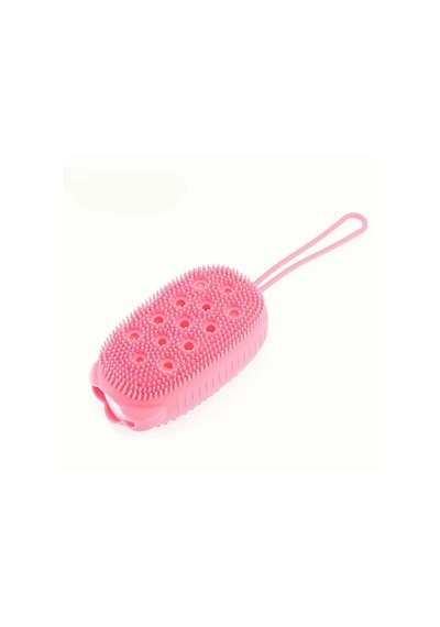 Silikon Vücut Scrubber Yumuşak Köpük Banyo Fırçası Duş Peeling Sünger Masaj Cilt Temizleyici Temizleme Pedi Banyo Aksesuarı
