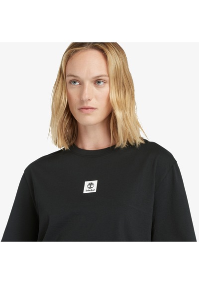 Timberland Stack Logo Sleeve Kadın Siyah T-shirt Tb0a5rzx0011 Siyah