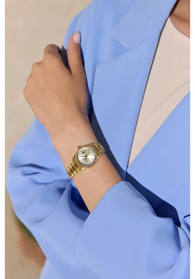 Pembe/gold Accg1362 Oyster Kol Saati 28mm Pembe/gold Altın